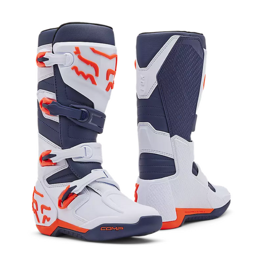 FOX Motocross Riding Comp Boot White Navy