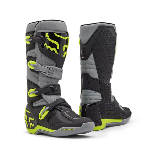 FOX Motocross Riding Comp Boot Grey Yellow