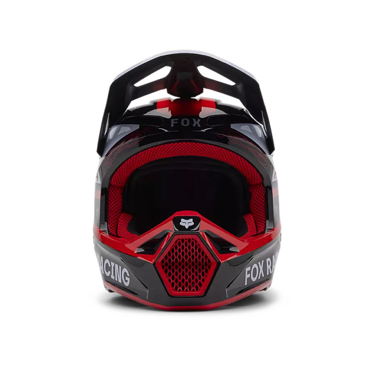 FOX Motocross Full Face Helmet-V1 Race Spec Helmet Fluorescent Red