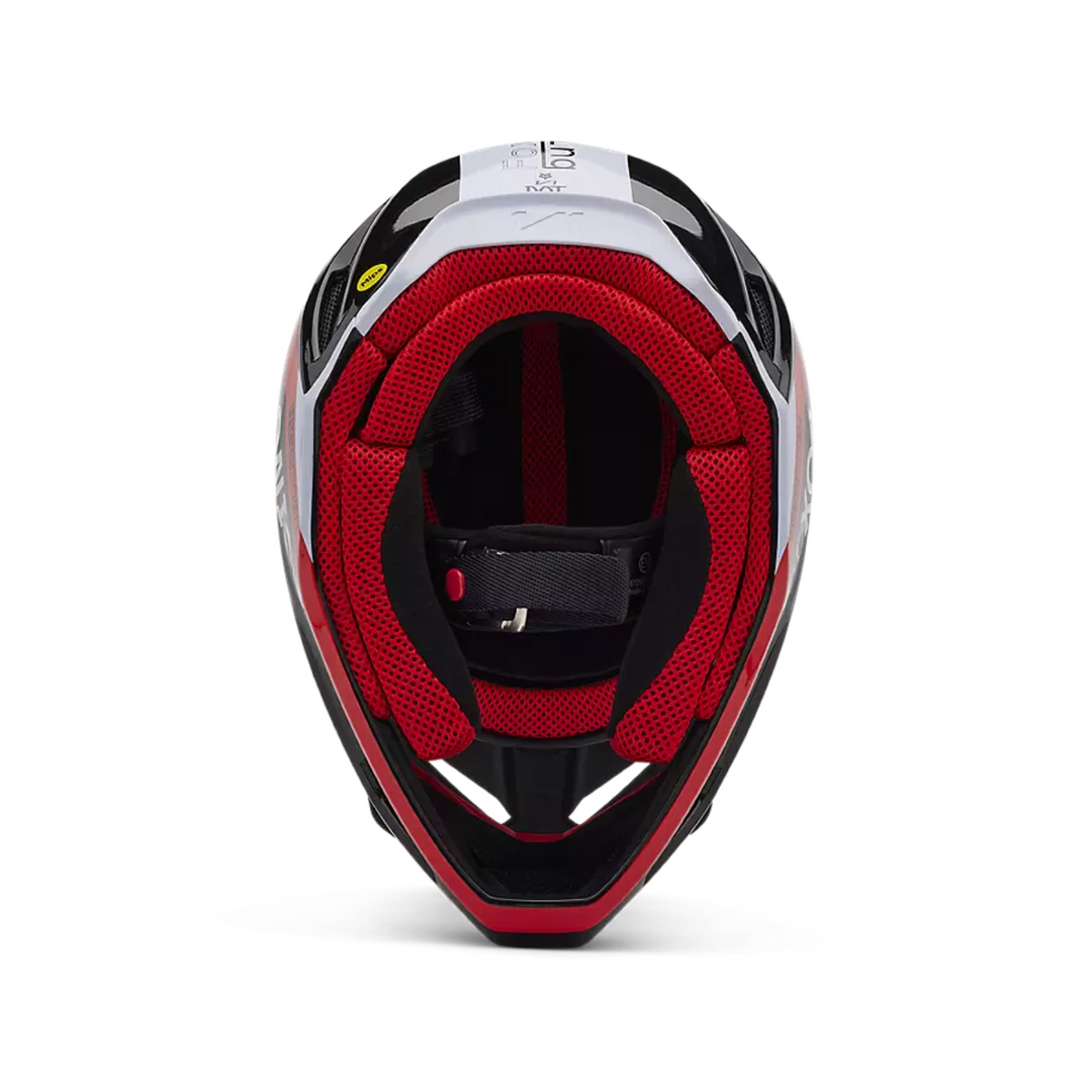 FOX Motocross Full Face Helmet-V1 Race Spec Helmet Fluorescent Red