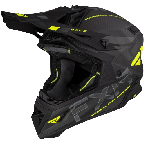 FXR Motocross Full Face Helium Carbon Helmet w/ D-Ring 23
