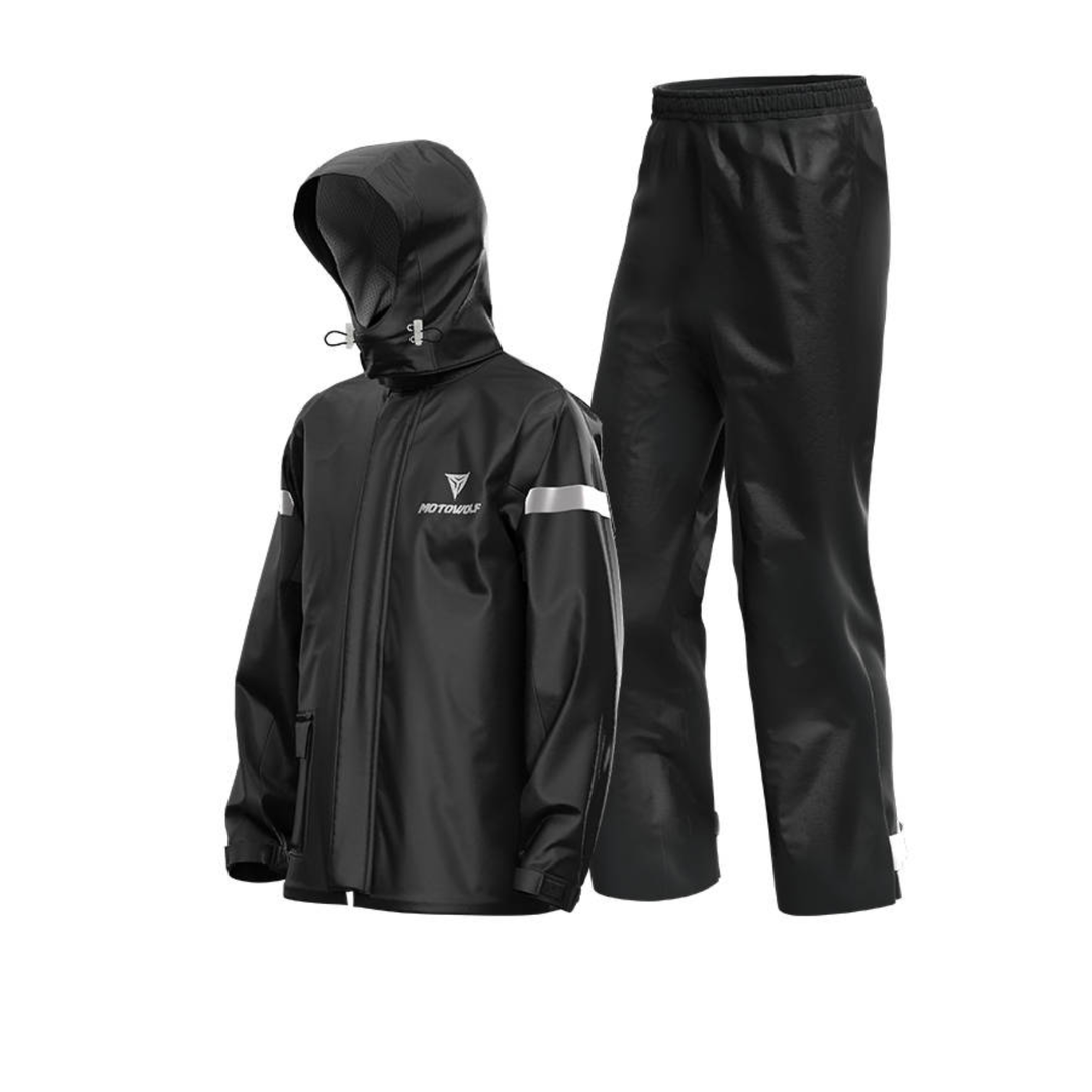 Motowolf Raincoat 401 Black