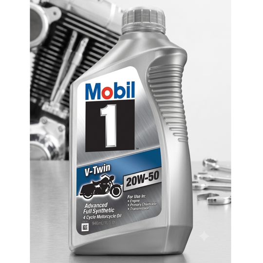 Mobil 1 V Twin 20W-50 $T Synthetic motor engine oil
