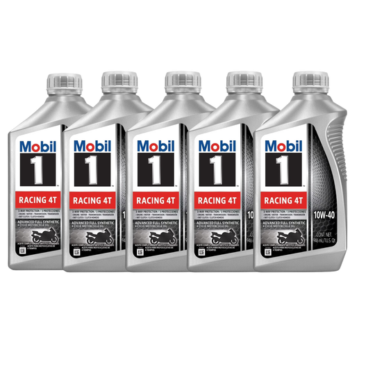 Mobil 4T 10W40 Motorcycle Oil 5L Pack