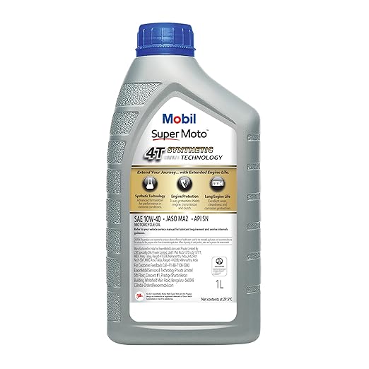 Mobil Super Moto 4T 10W40 synthetic motor oil 1L bottle