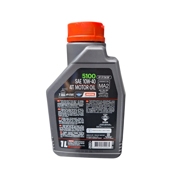 Motul 5100 10W40 4 Stroke Engine Motor Oil 1L