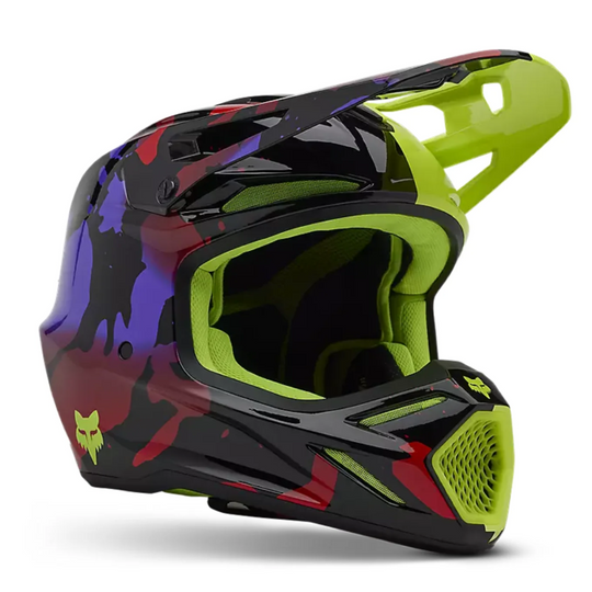 FOX Motocross Full Face Helmet-V3 Throttle Helmet