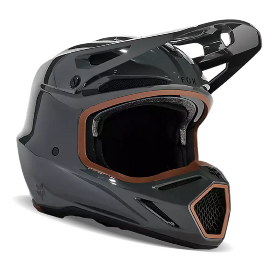 FOX Motocross Full Face V3 RS Carbon Solid Helmet