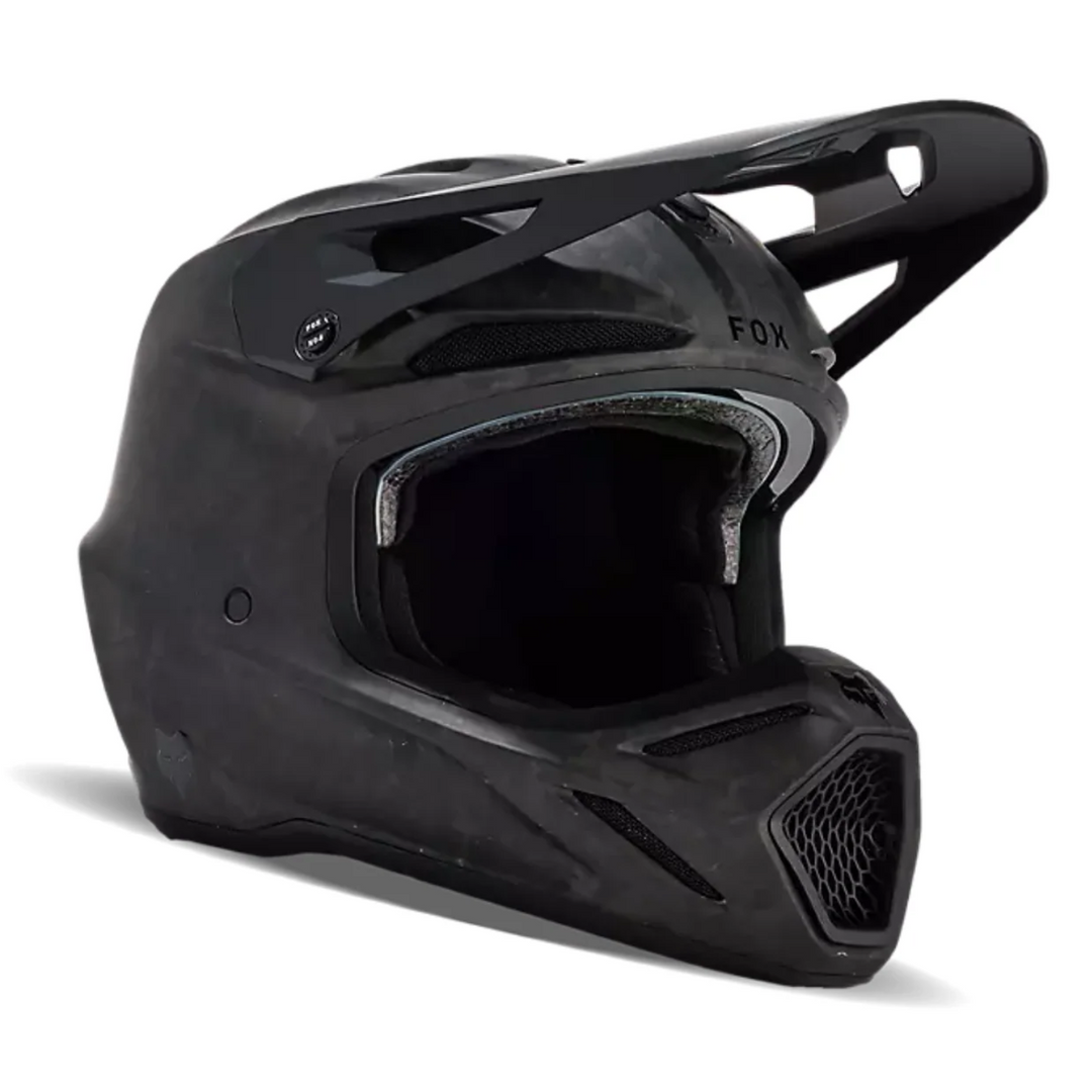 FOX Motocross Full Face V3 RS Carbon Solid Helmet