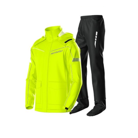 Motowolf Raincoat Full Yellow