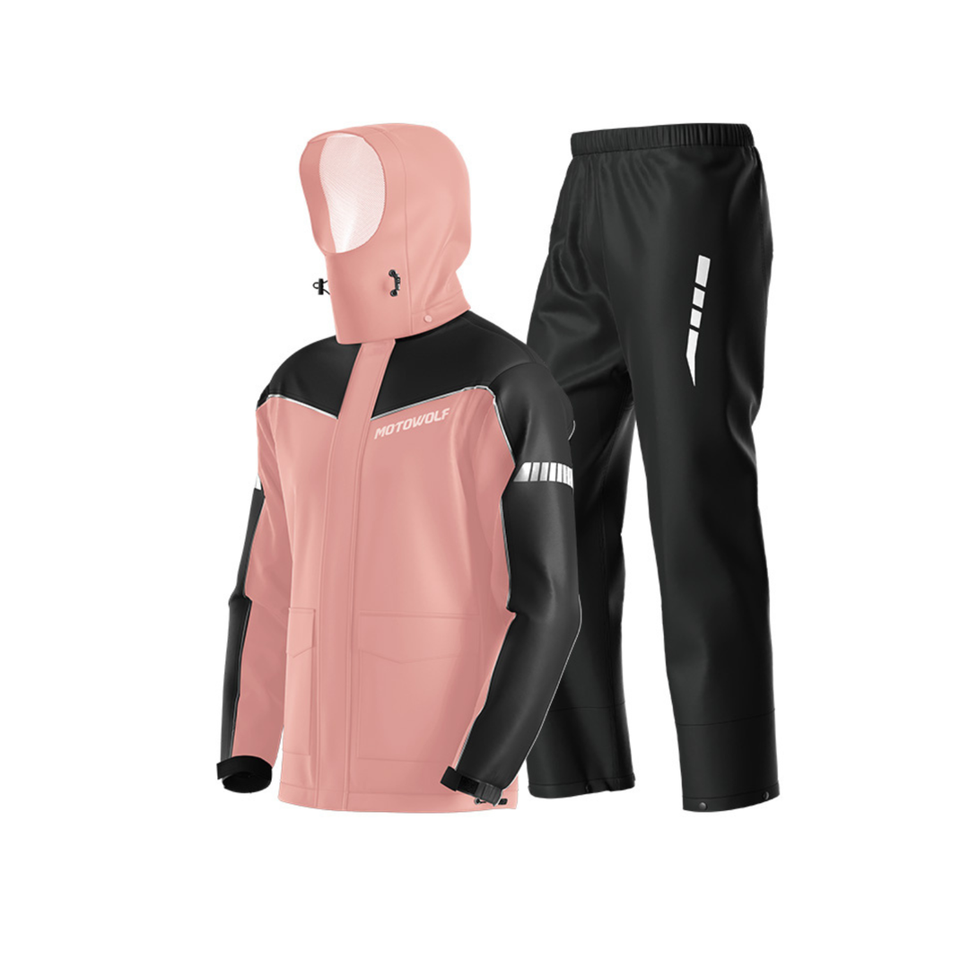 Motowolf Raincoat Pink Black