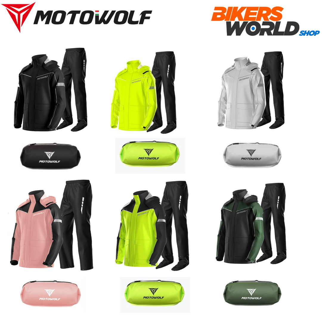 Motowolf Raincoat with Shoe cover and carry pouch
