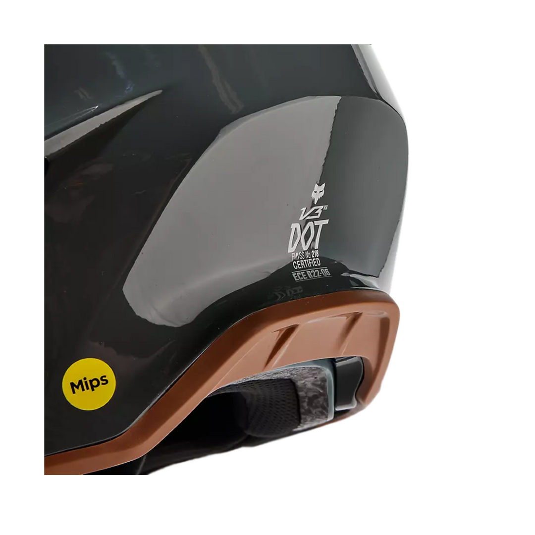 FOX Motocross Full Face V3 RS Carbon Solid Helmet