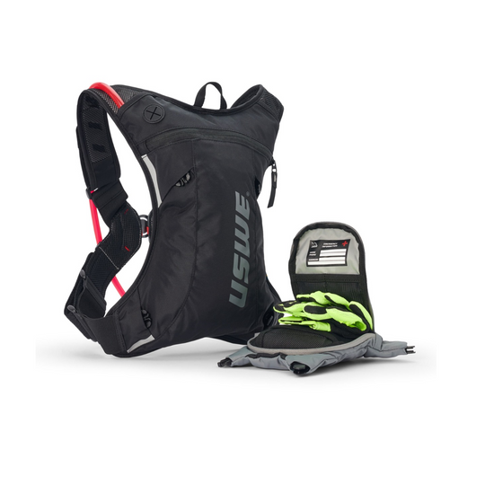 USWE MOTO HYDRO 3, CARBON BLACK Lightweight Hydration Pack