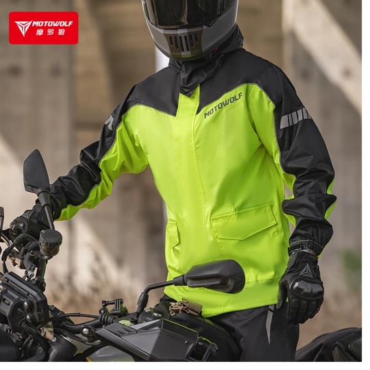 Motowolf Raincoat Yellow Black